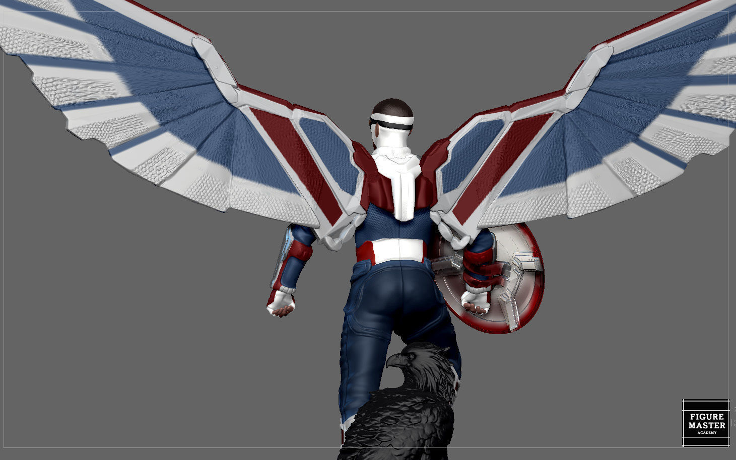 CAPTAIN AMERICA FALCON SAM WINTER SOLDIER AVENGERS MCU CHARACTER 3D print model_11