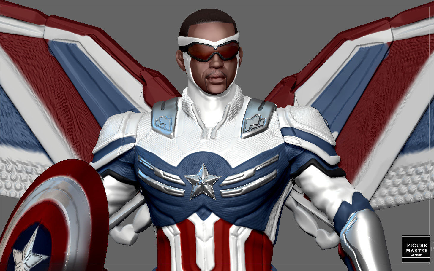 CAPTAIN AMERICA FALCON SAM WINTER SOLDIER AVENGERS MCU CHARACTER 3D print model_12