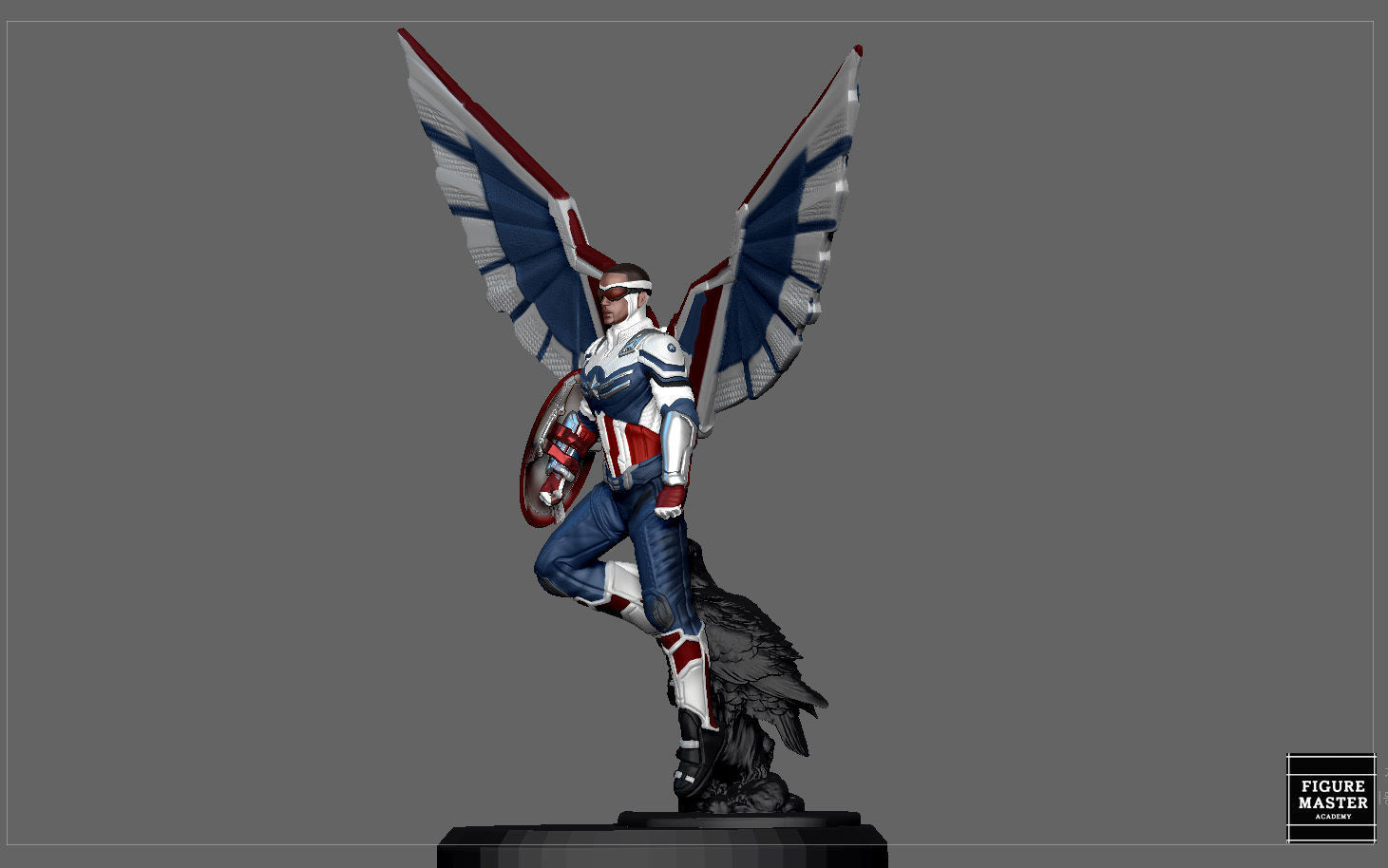 CAPTAIN AMERICA FALCON SAM WINTER SOLDIER AVENGERS MCU CHARACTER 3D print model_4