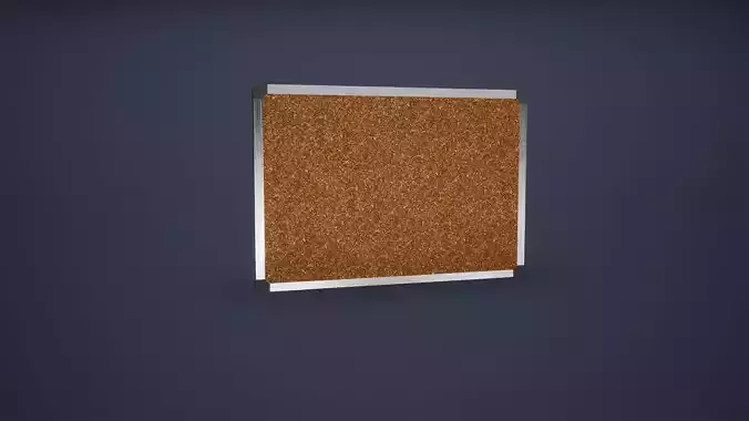 CorkBoard Low Poly Game Ready cork board
