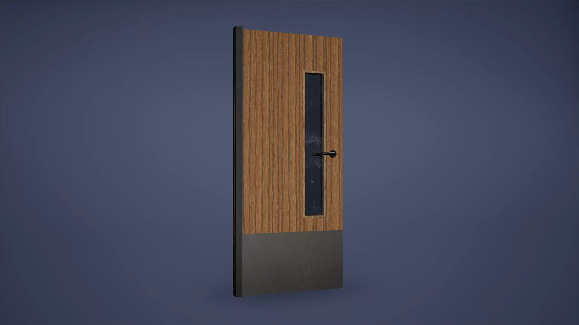 Door Low Poly Game Ready wooden Low-poly 3D model