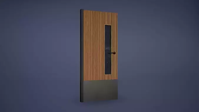 Door Low Poly Game Ready wooden
