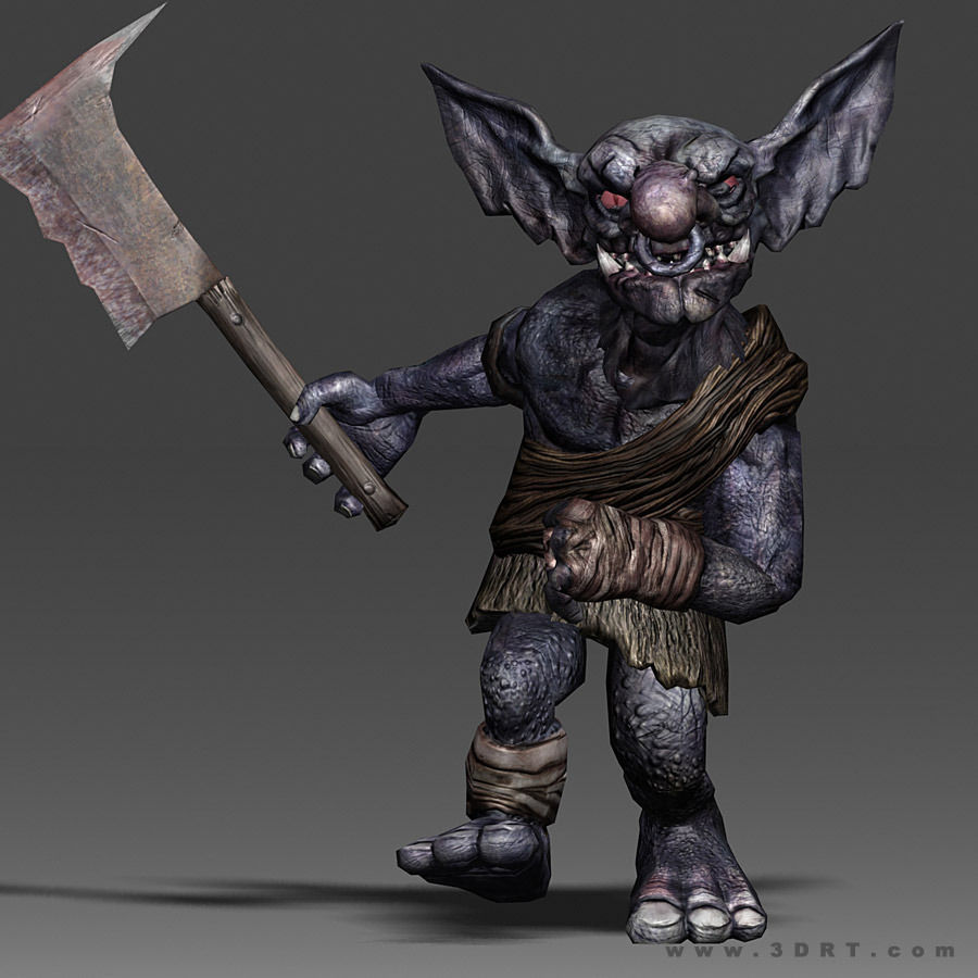 3DRT - undeand goblins modular kit Low-poly 3D model_8