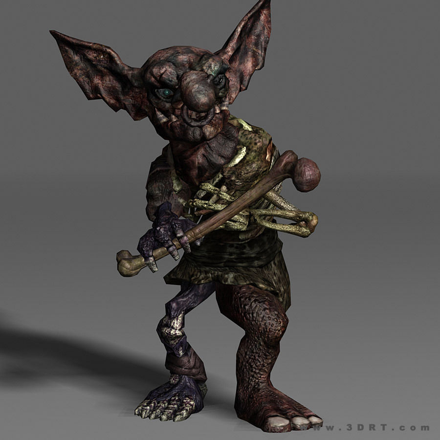 3DRT - undeand goblins modular kit Low-poly 3D model_16
