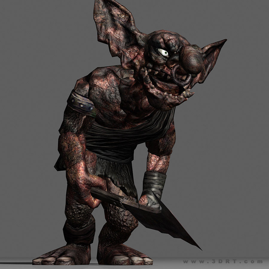 3DRT - undeand goblins modular kit Low-poly 3D model_12