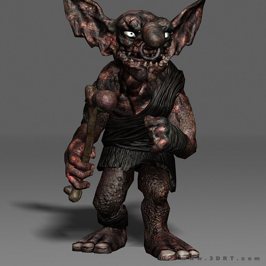 3DRT - undeand goblins modular kit Low-poly 3D model_9