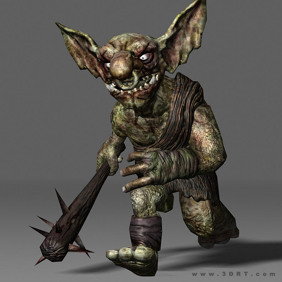 3DRT - undeand goblins modular kit Low-poly 3D model_10