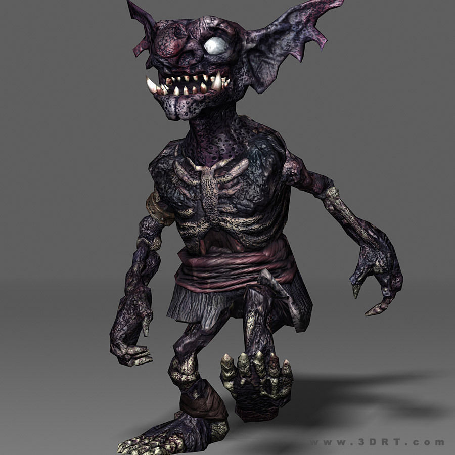 3DRT - undeand goblins modular kit Low-poly 3D model_7