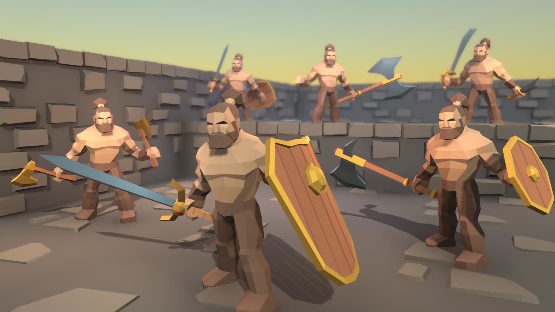 Lowpoly Medieval Fantasy Weapons Low-poly 3D model_2