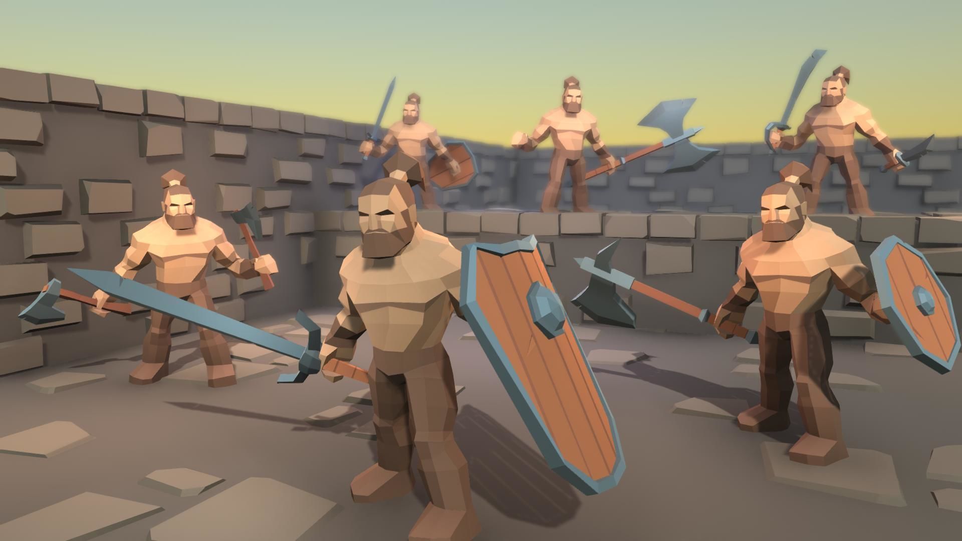 Lowpoly Medieval Fantasy Weapons Low-poly 3D model_1