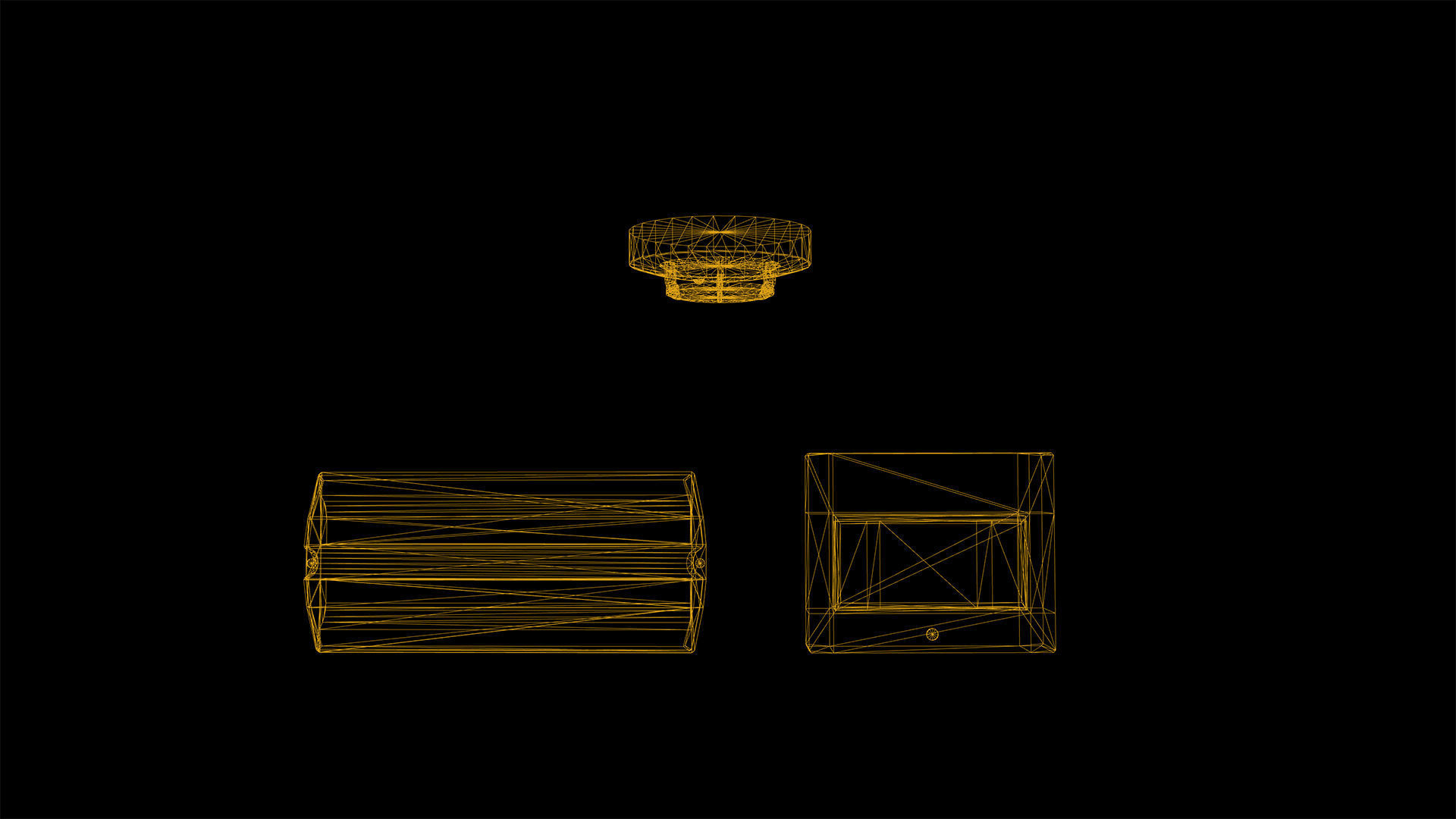 Fire Detector Low Poly Game Ready Low-poly 3D model_5