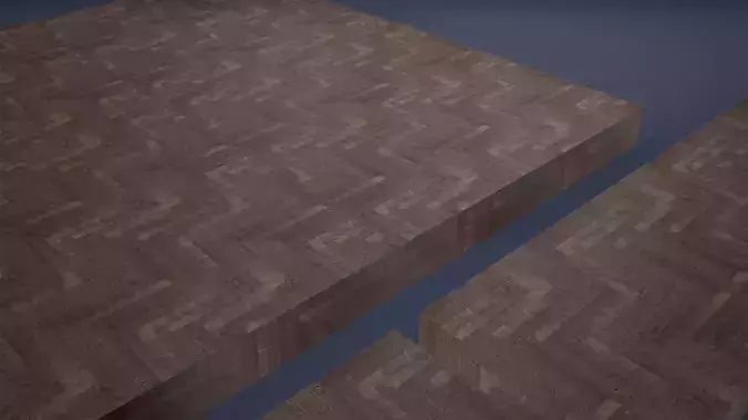 Floor Low Poly Game Ready two wooden blocks