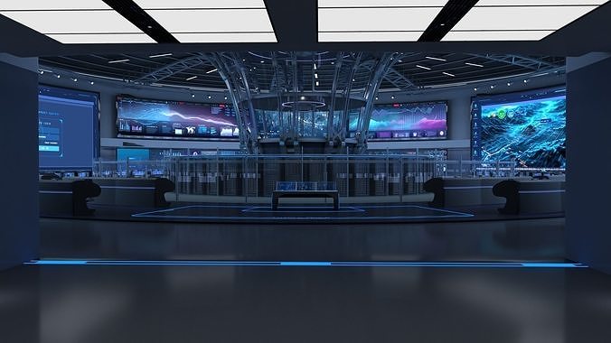 Control Room Monitoring room command center 3D model