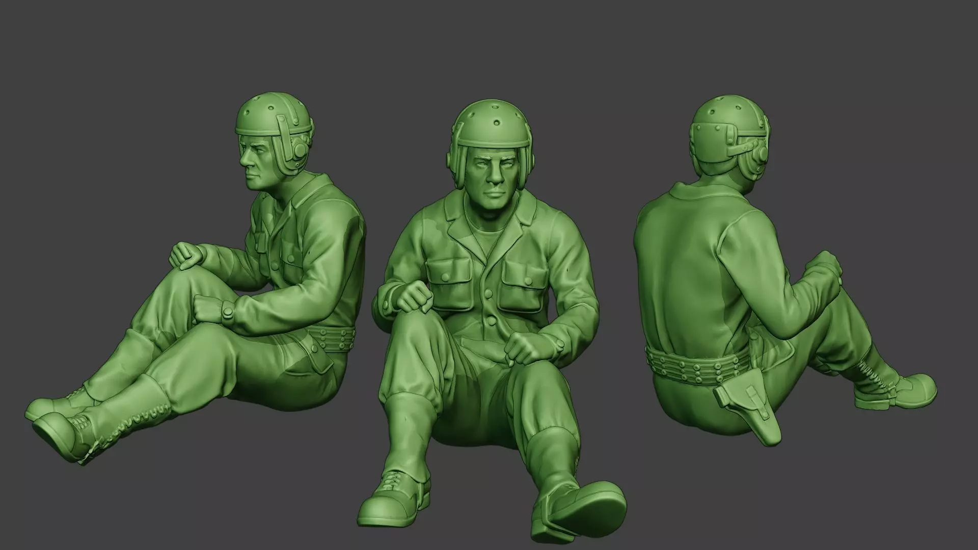 American Tank Crew unit ww2 Sit3 ATC1 3D print model