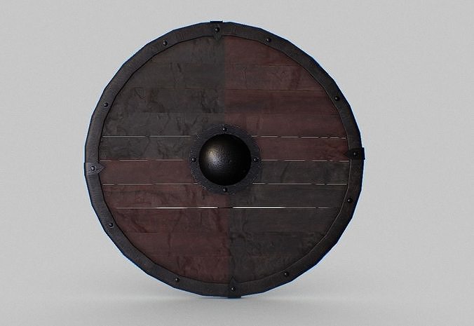 Viking Round Shield Low-poly 3D model