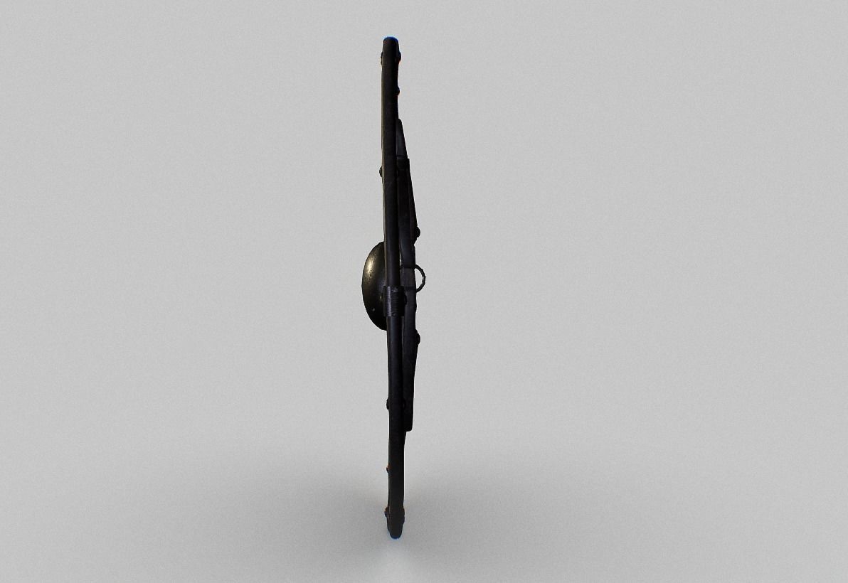 Viking Round Shield Low-poly 3D model_4