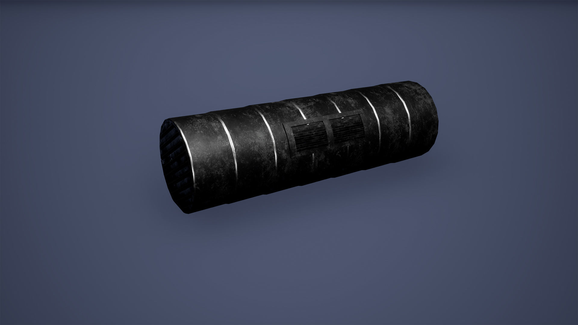 Pipes Low Poly Game Ready metal tube Low-poly 3D model_4