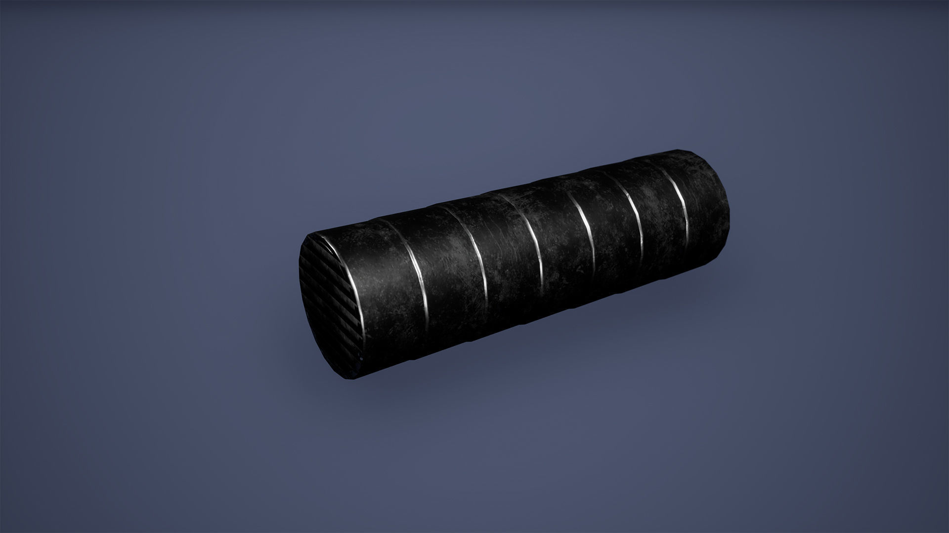 Pipes Low Poly Game Ready metal tube Low-poly 3D model_3