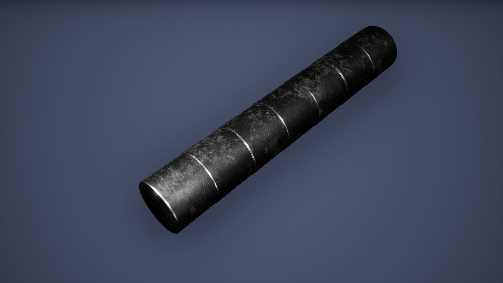 Pipes Low Poly Game Ready metal tube Low-poly 3D model_6