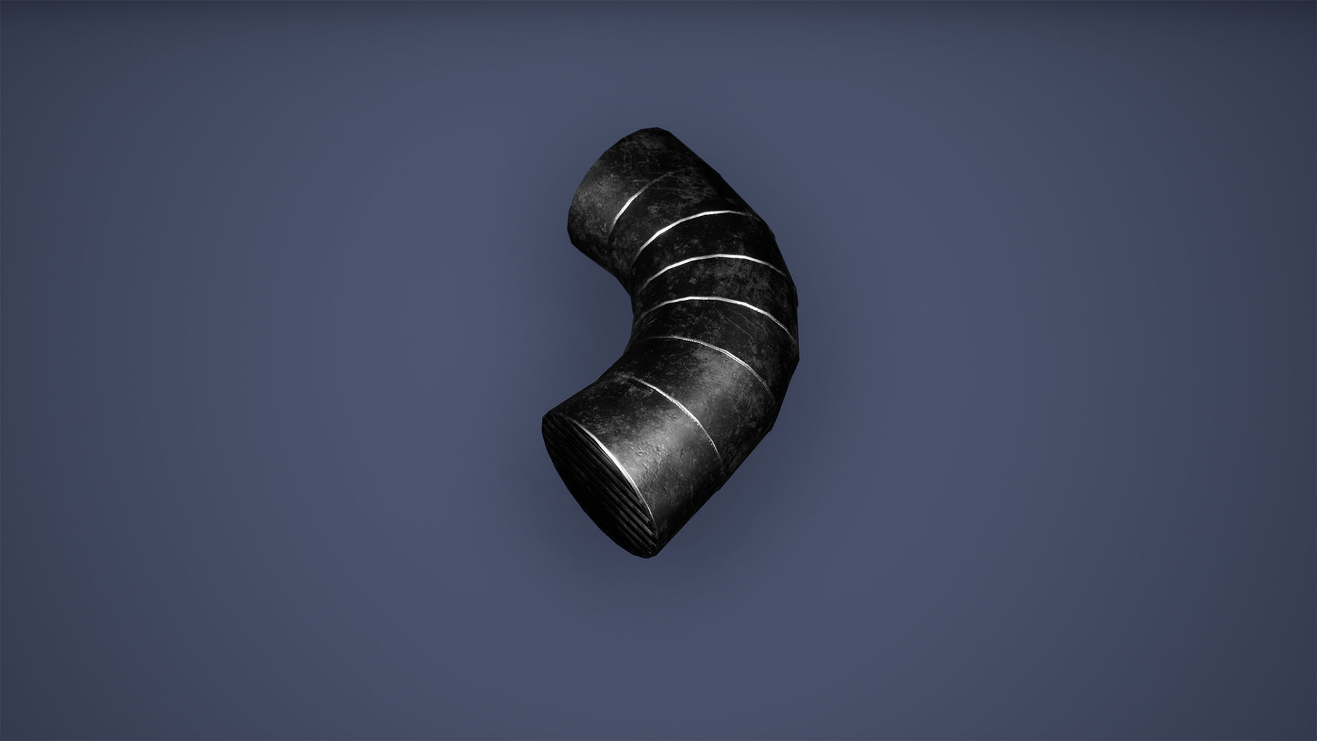 Pipes Low Poly Game Ready metal tube Low-poly 3D model_5