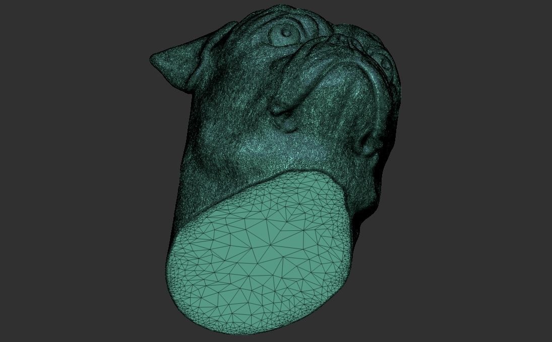 Pug head for 3D printing 3D print model_27