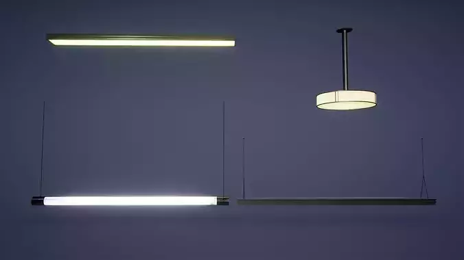 Light Low Poly Game Ready modern pendant