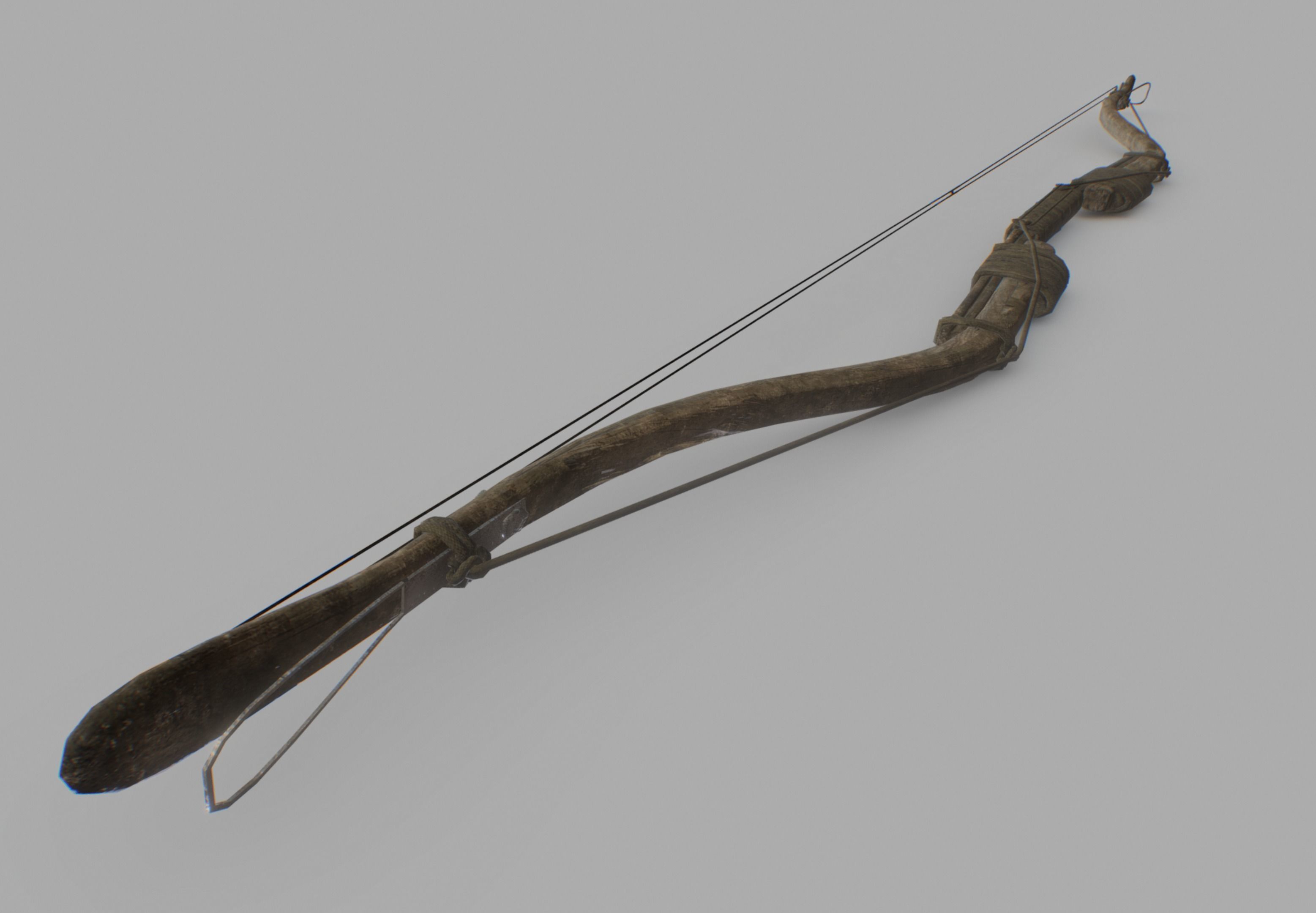 Recurve Bow Low-poly 3D model_4