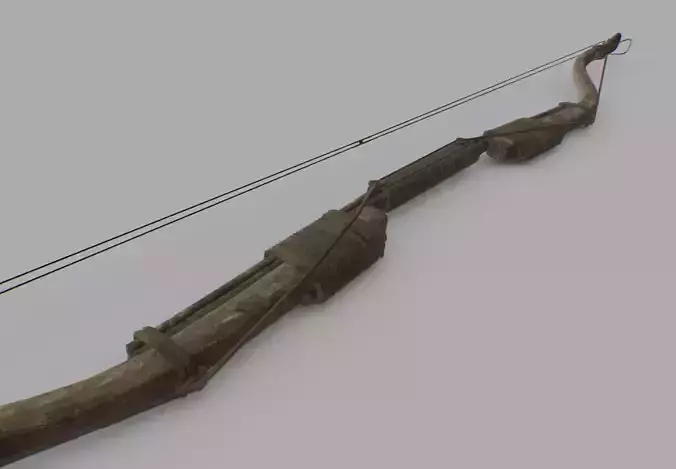 Recurve Bow Low-poly 3D model