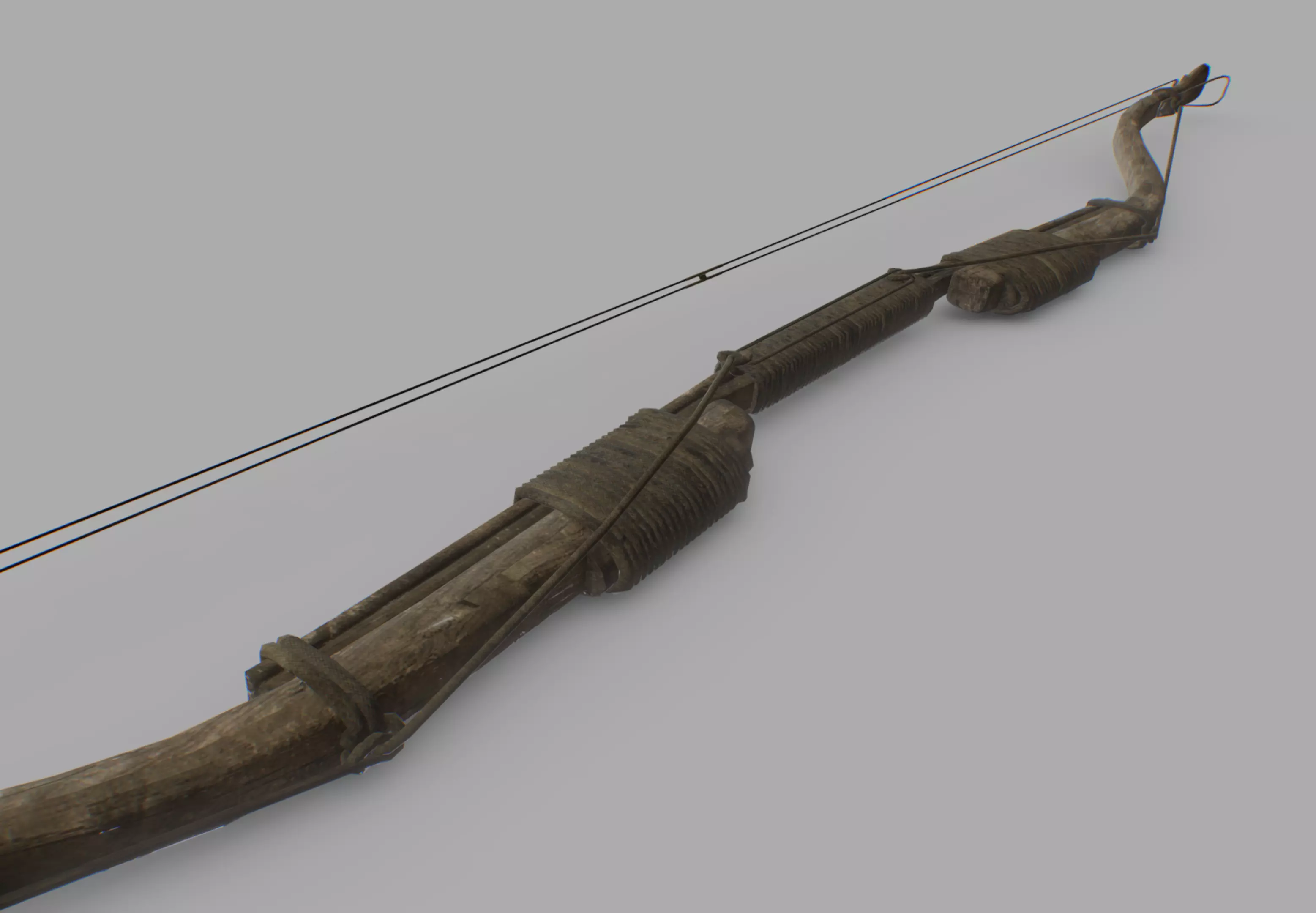 Recurve Bow Low-poly 3D model_0