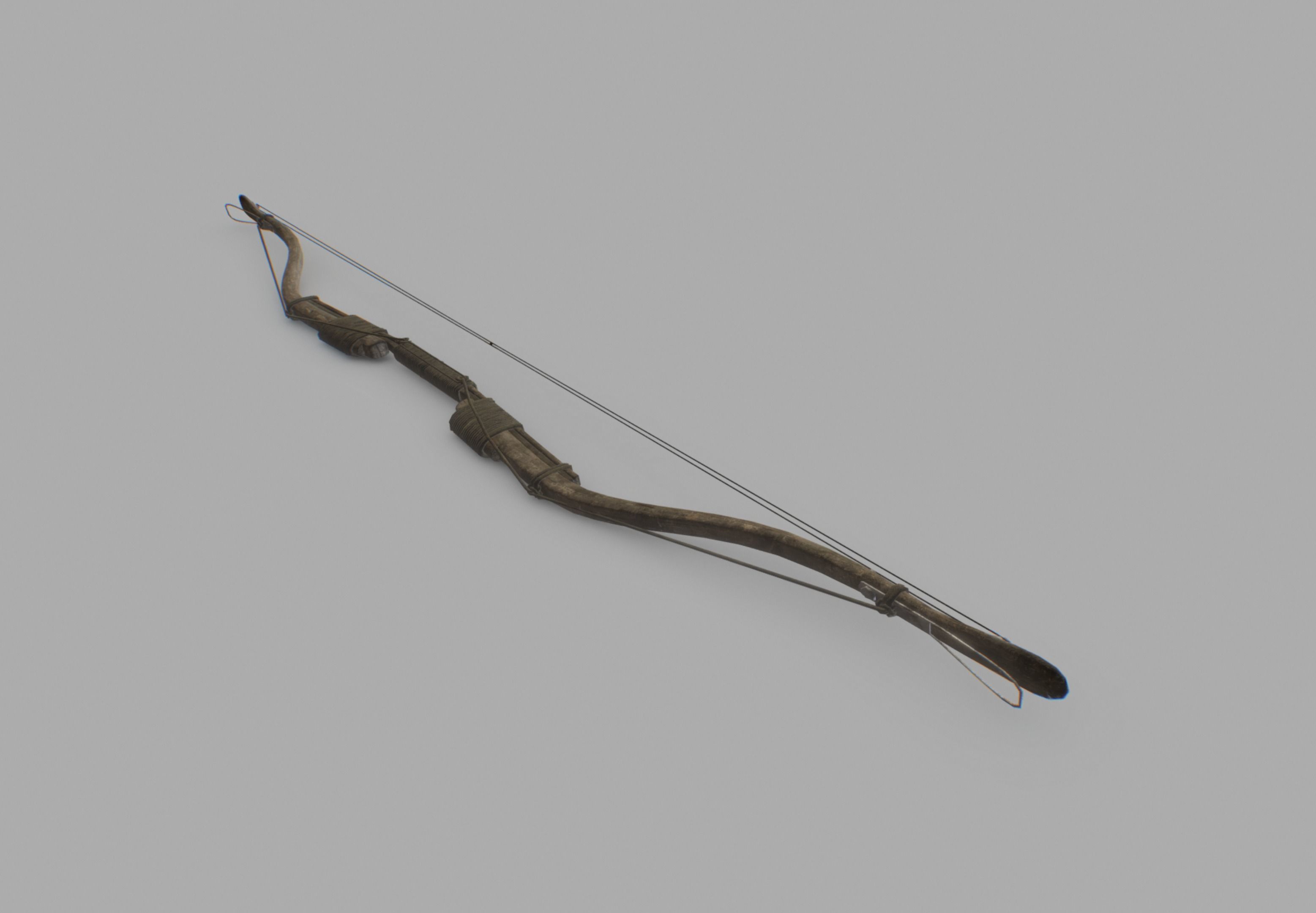 Recurve Bow Low-poly 3D model_8