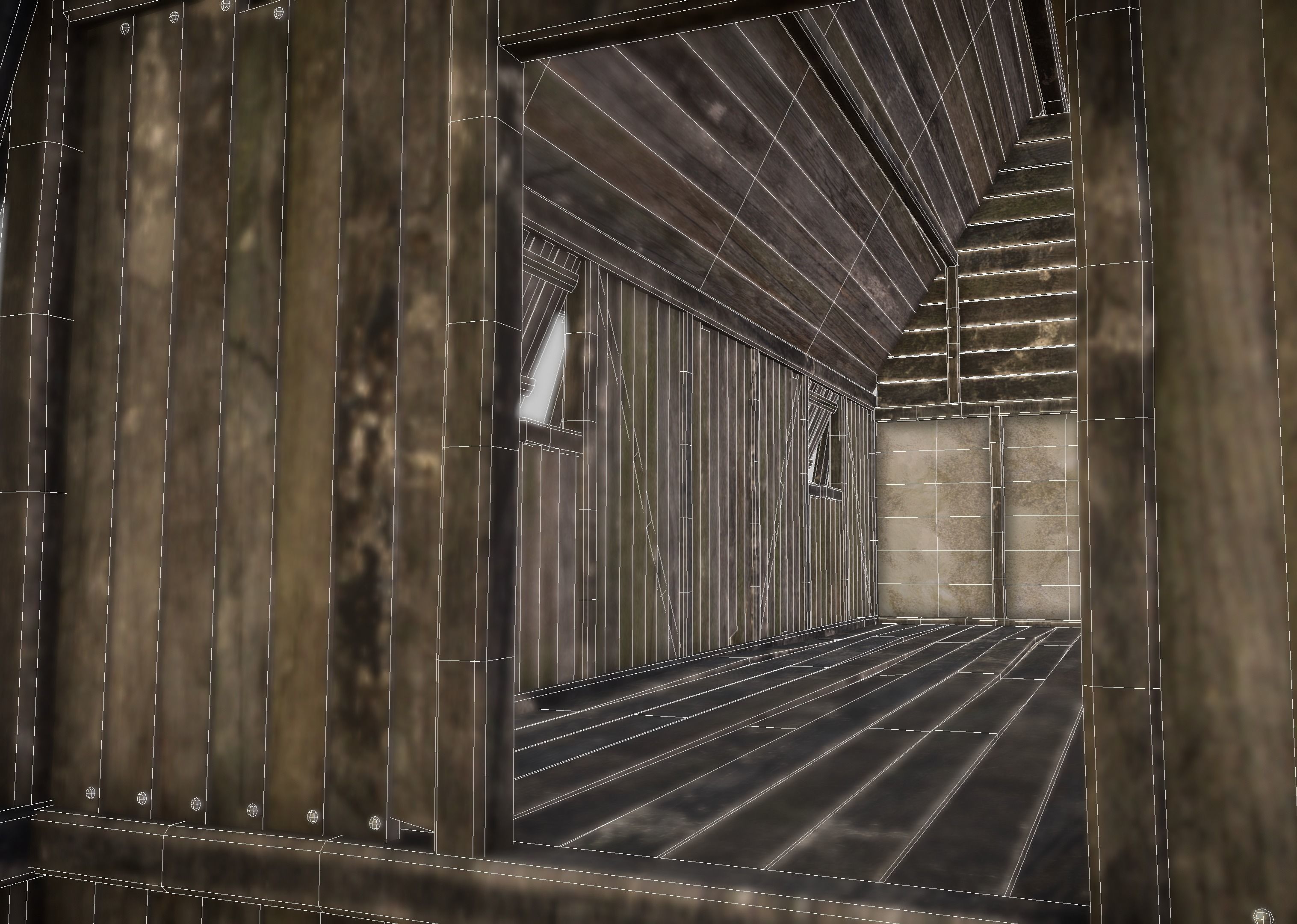 Viking Longhouse Low-poly 3D model_19