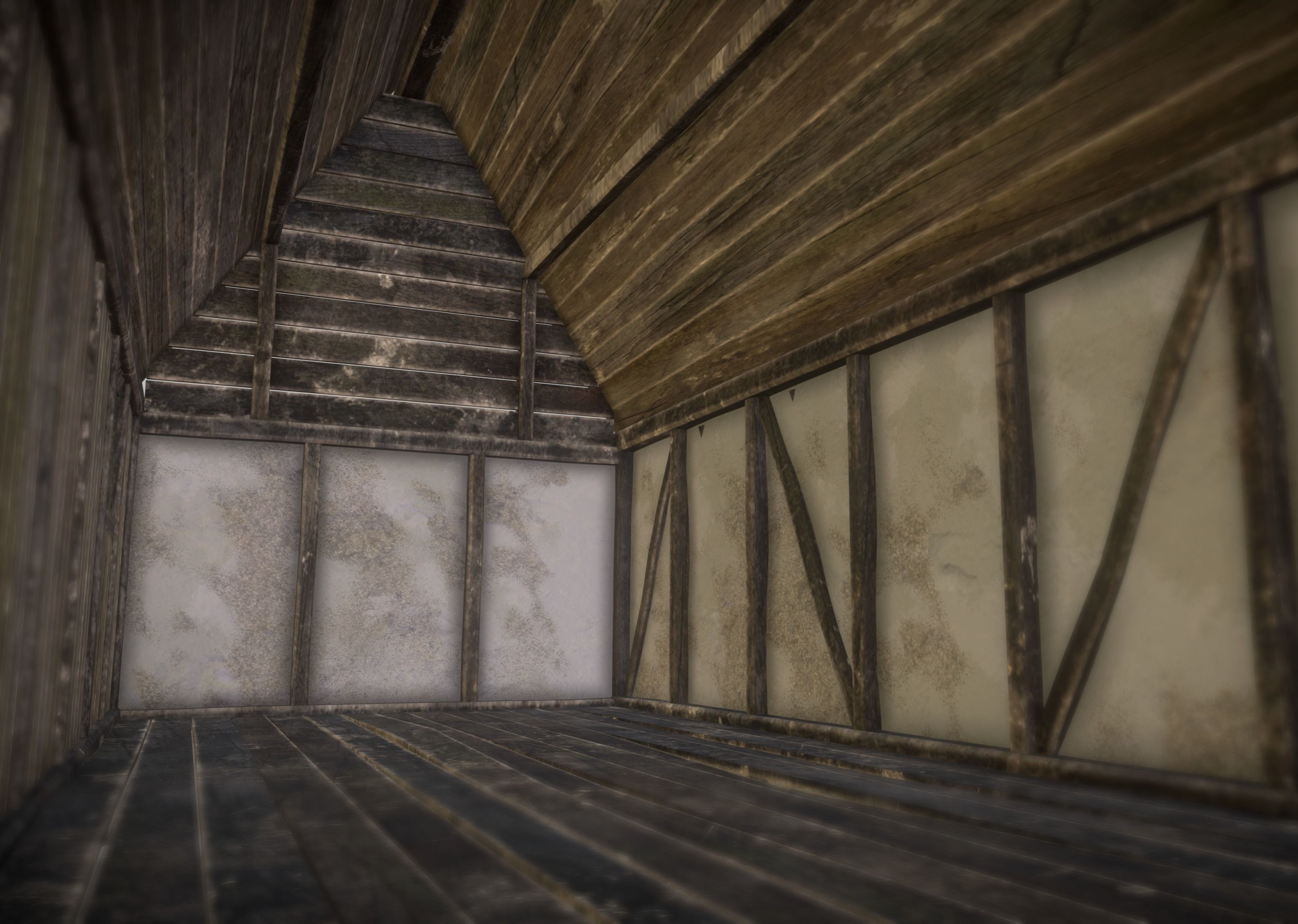 Viking Longhouse Low-poly 3D model_9