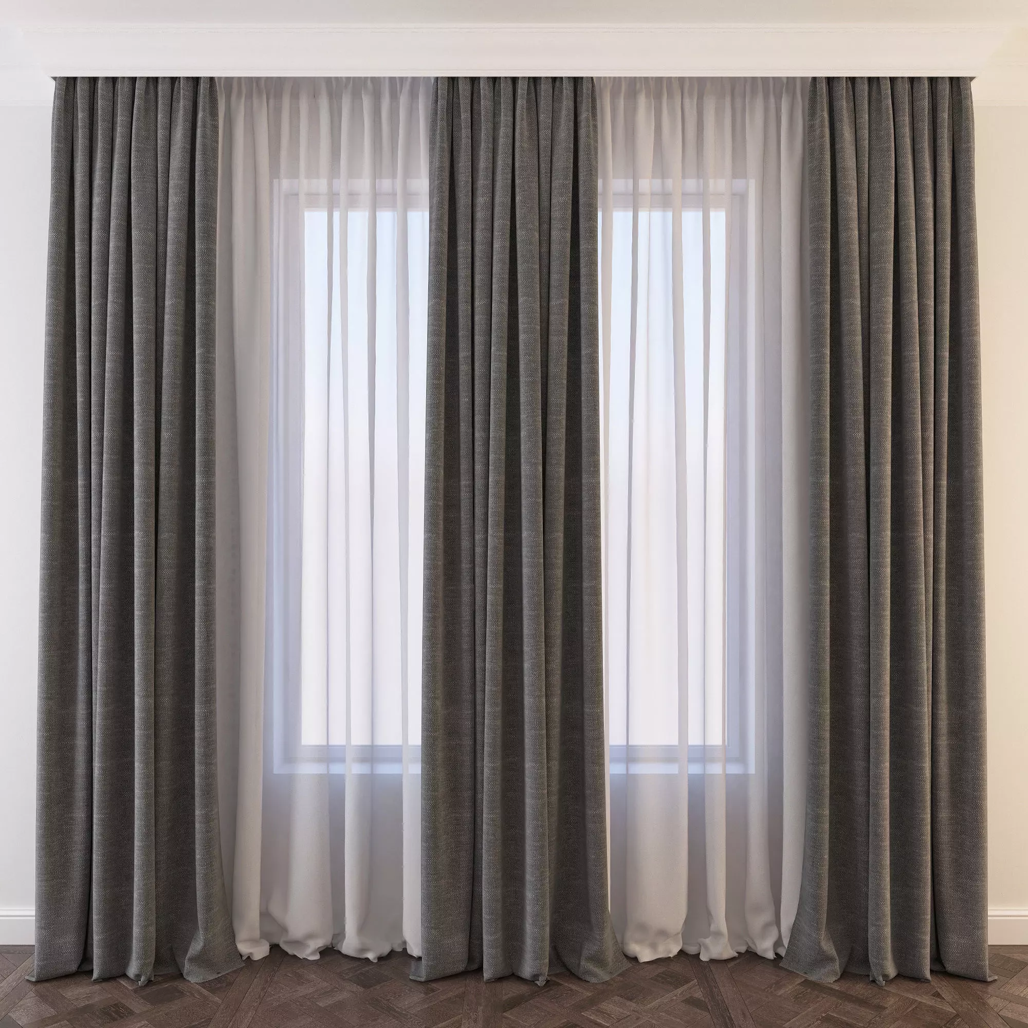 Set 22 Curtains 3D model_0