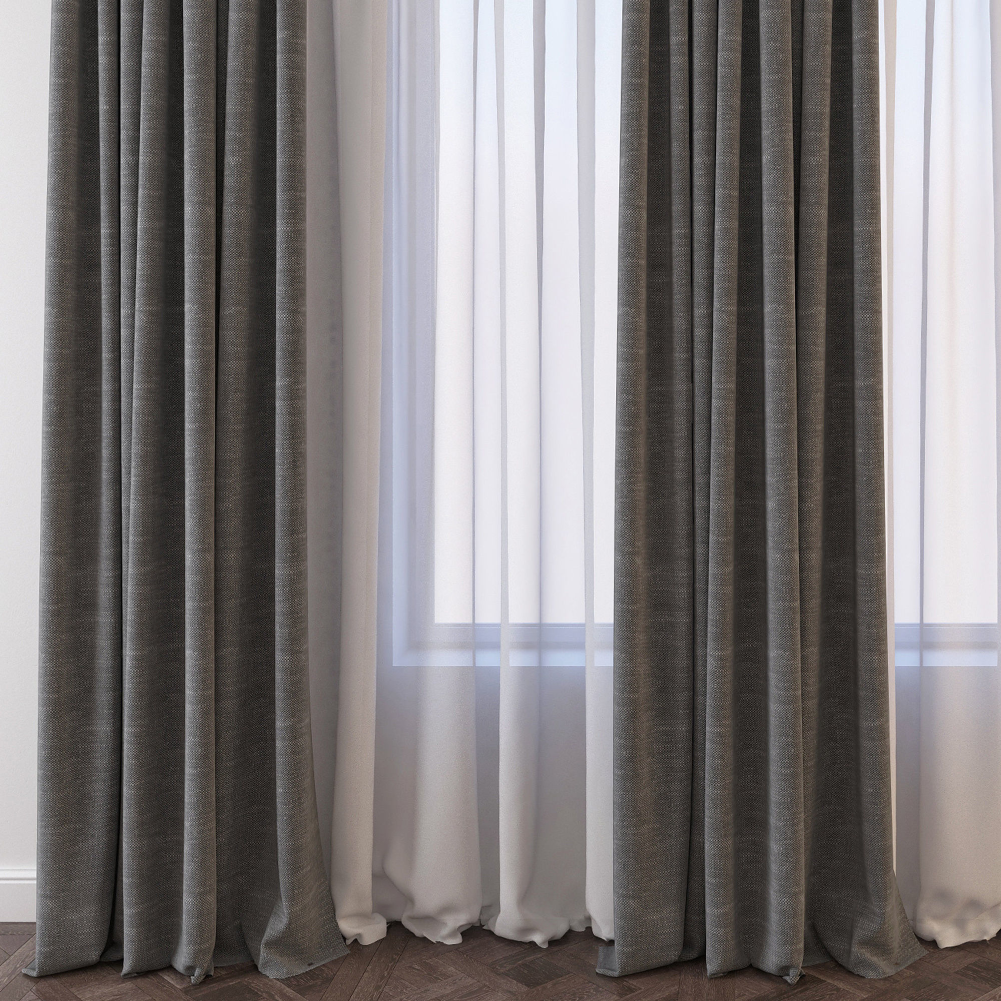 Set 22 Curtains 3D model_1