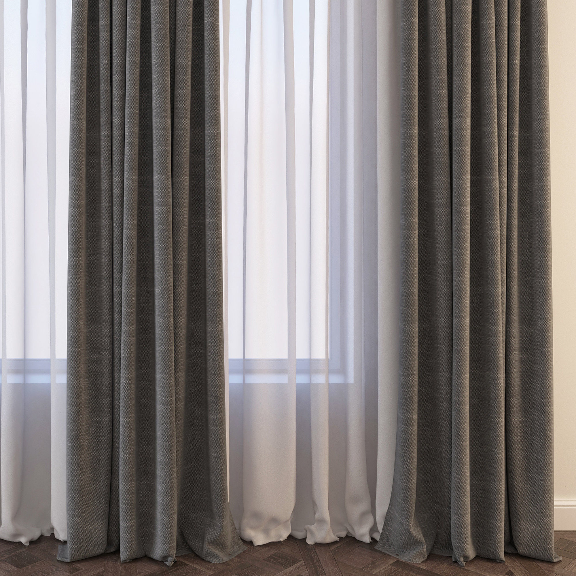 Set 22 Curtains 3D model_2