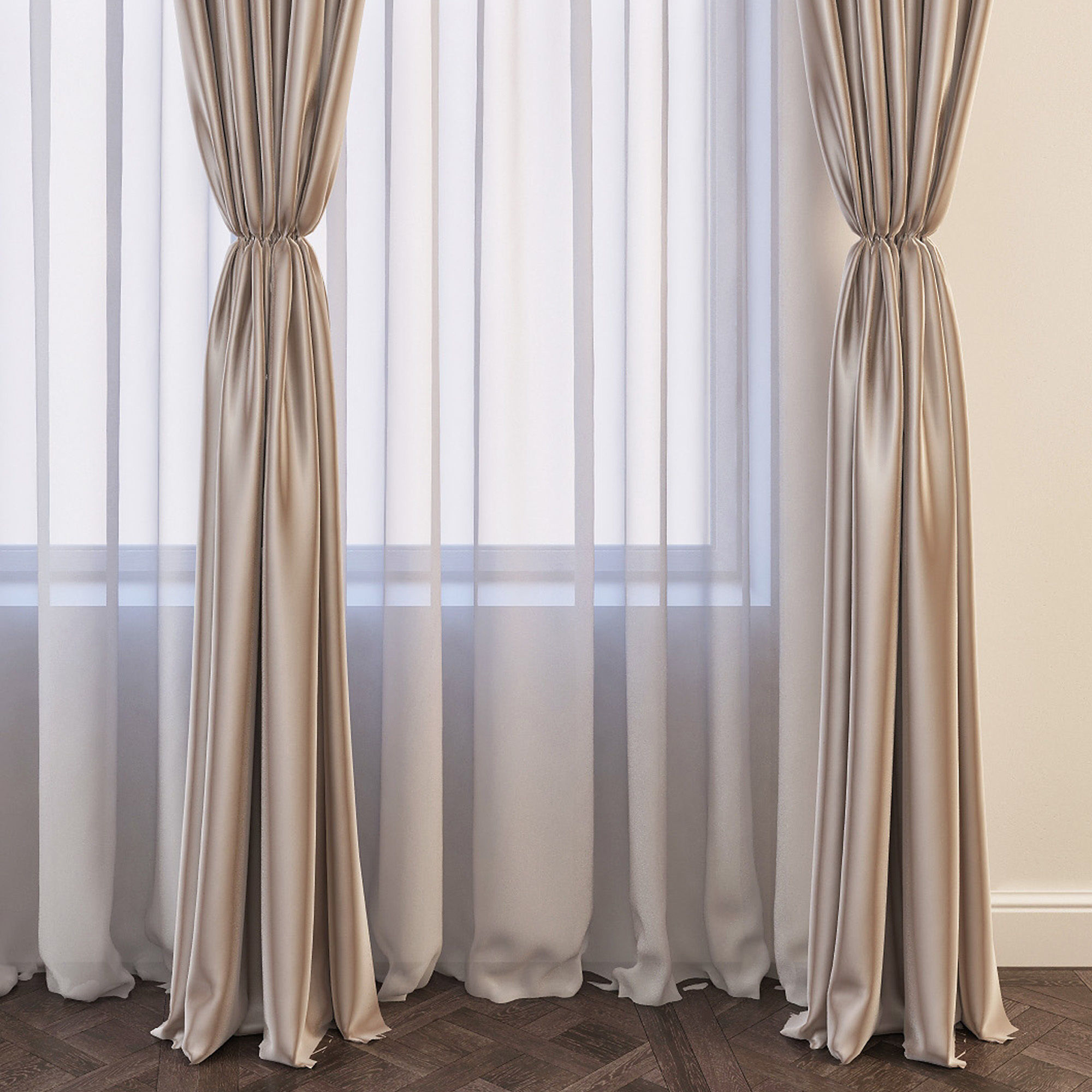 Set 25 Curtains 3D model_2