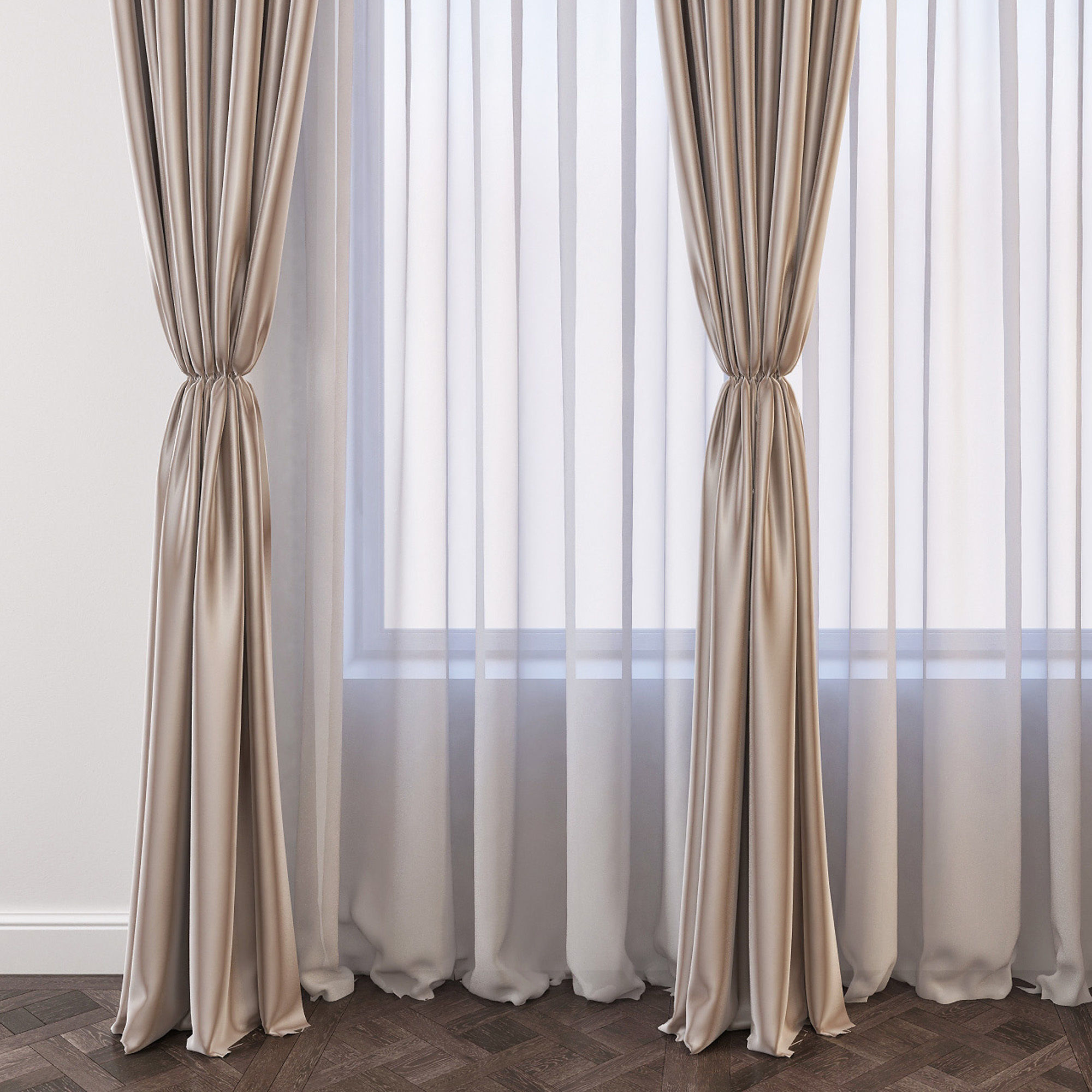 Set 25 Curtains 3D model_1