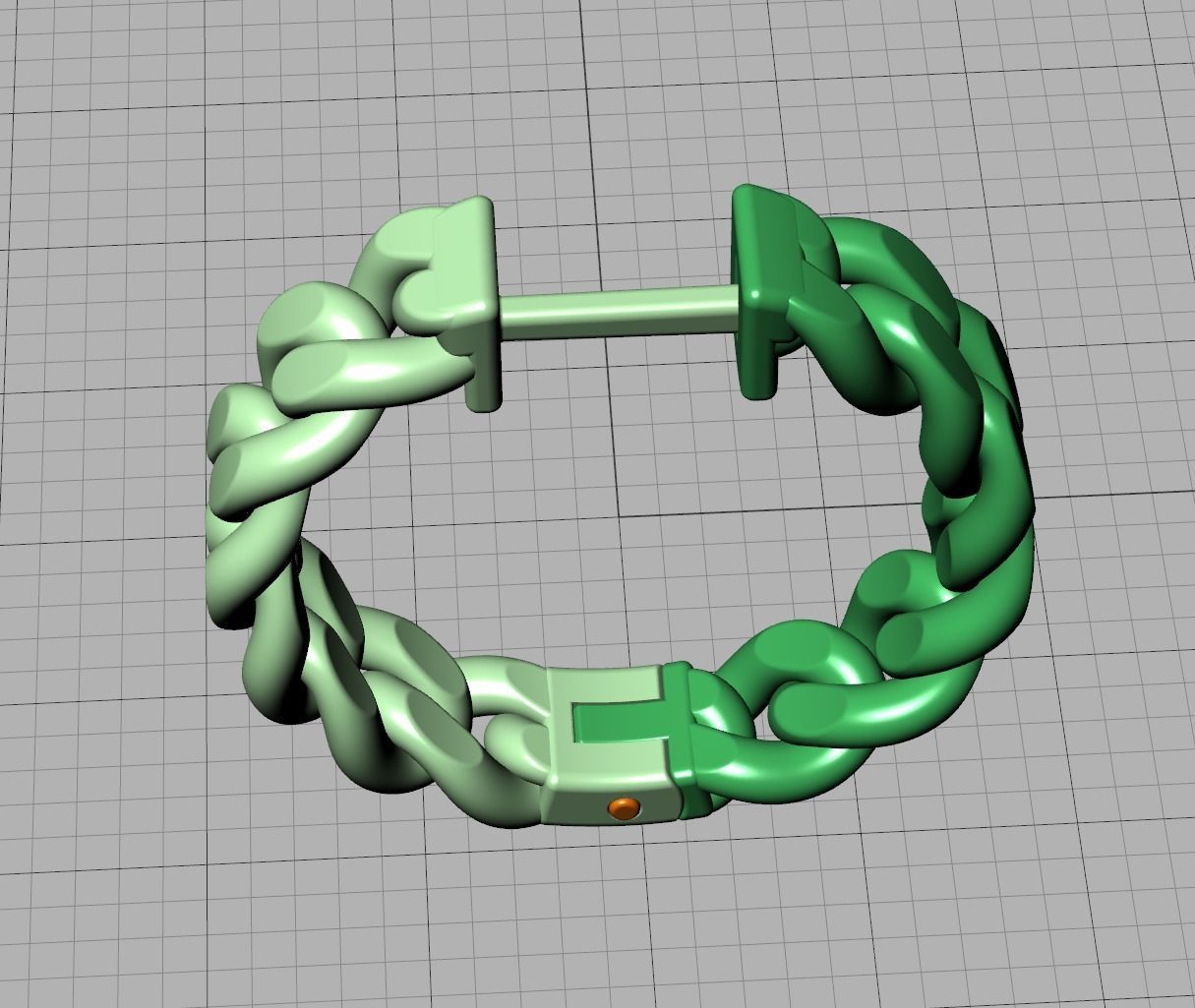 Hoop Cuban Earrings 20mm Own design 3dmodel 3D print model_27