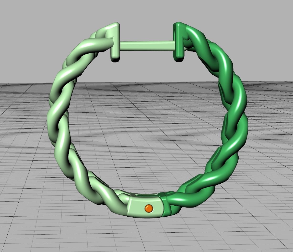 Hoop Cuban Earrings 20mm Own design 3dmodel 3D print model_28