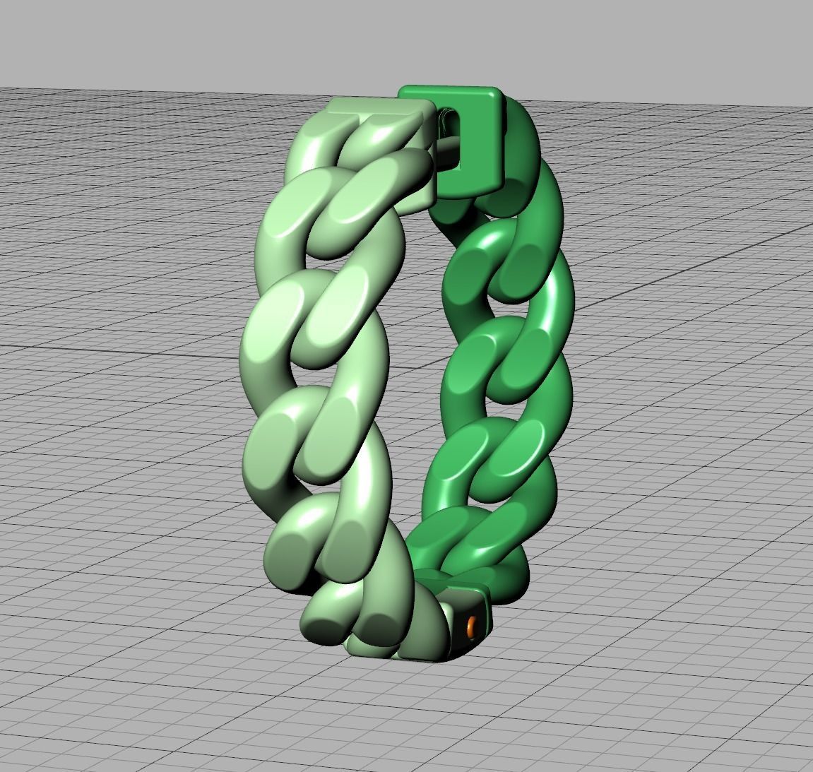 Hoop Cuban Earrings 20mm Own design 3dmodel 3D print model_25