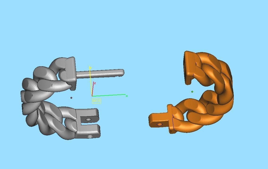 Hoop Cuban Earrings 20mm Own design 3dmodel 3D print model_17