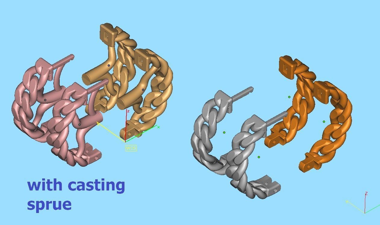 Hoop Cuban Earrings 20mm Own design 3dmodel 3D print model_19