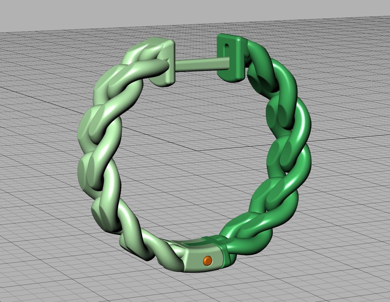 Hoop Cuban Earrings 20mm Own design 3dmodel 3D print model_26