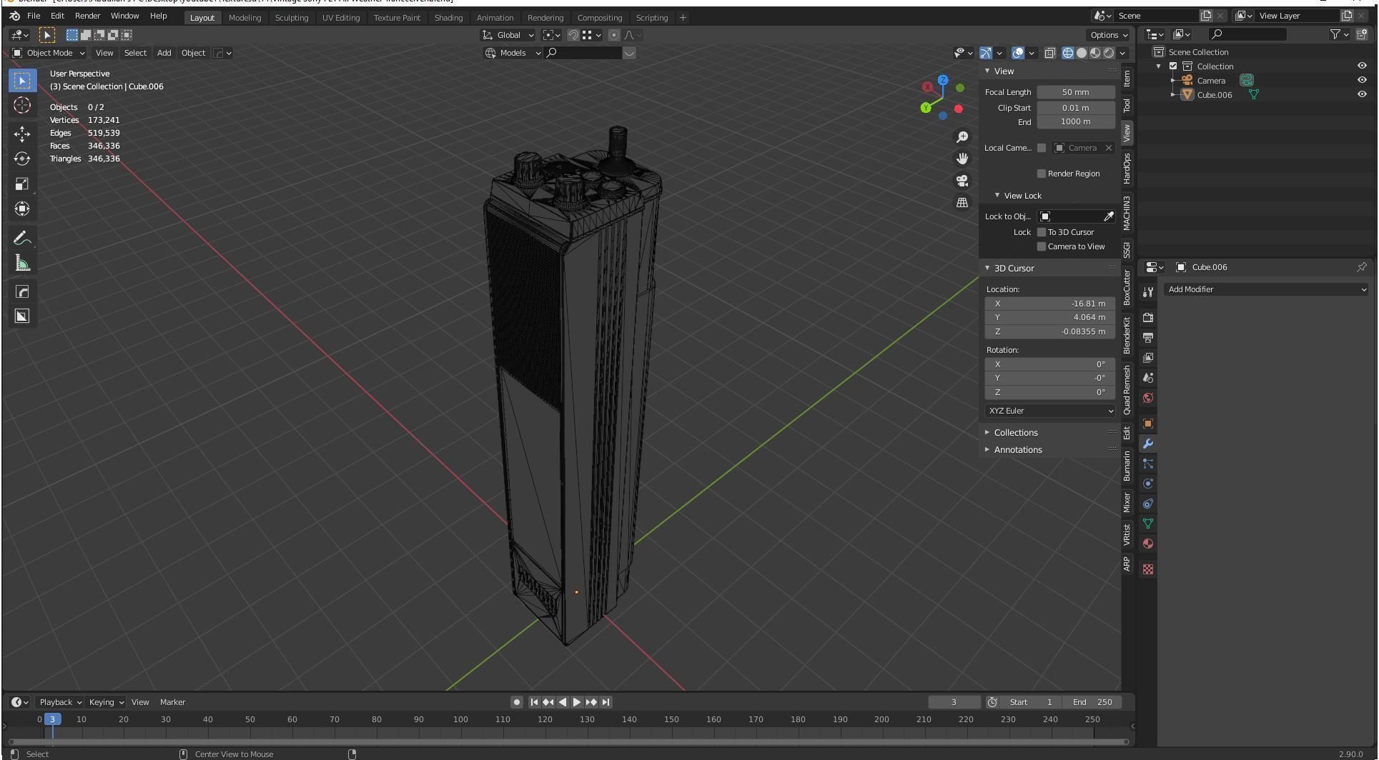 Vintage Sony FET All Weather Tranceiver 3D model_2
