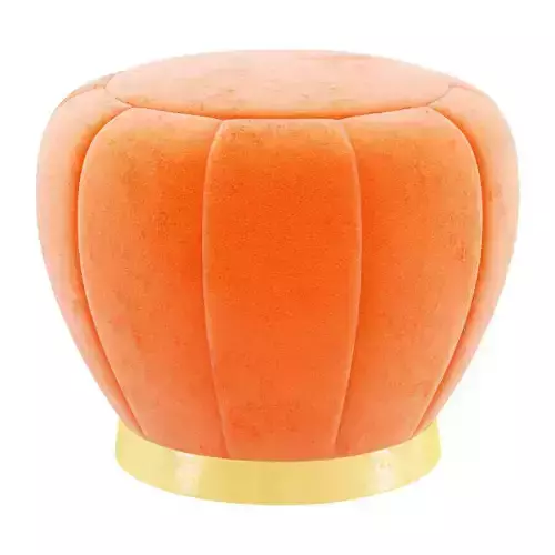 Florence Stool in Teal Orange Velvet
