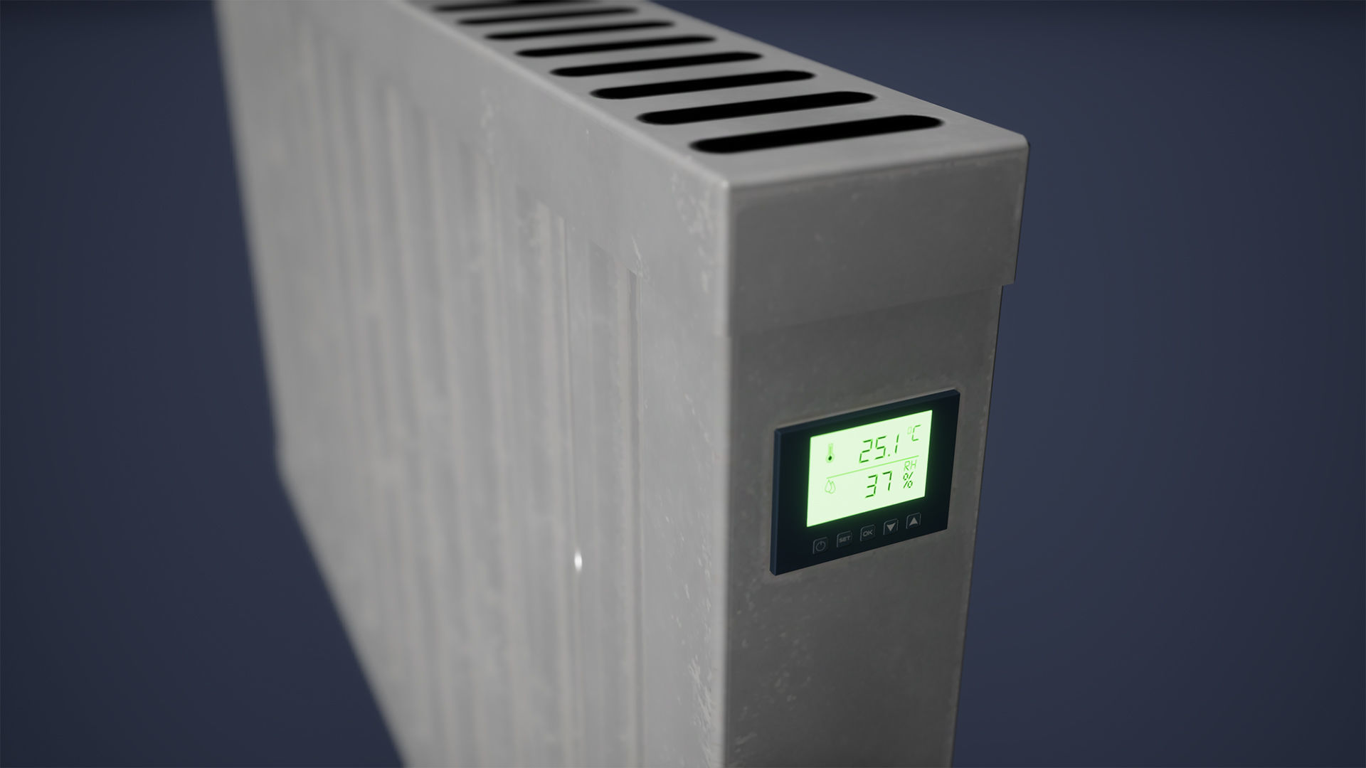 Radiator Low Poly Game Ready Low-poly 3D model_3