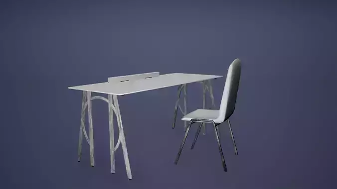 Chair - Table Low Poly Game Ready