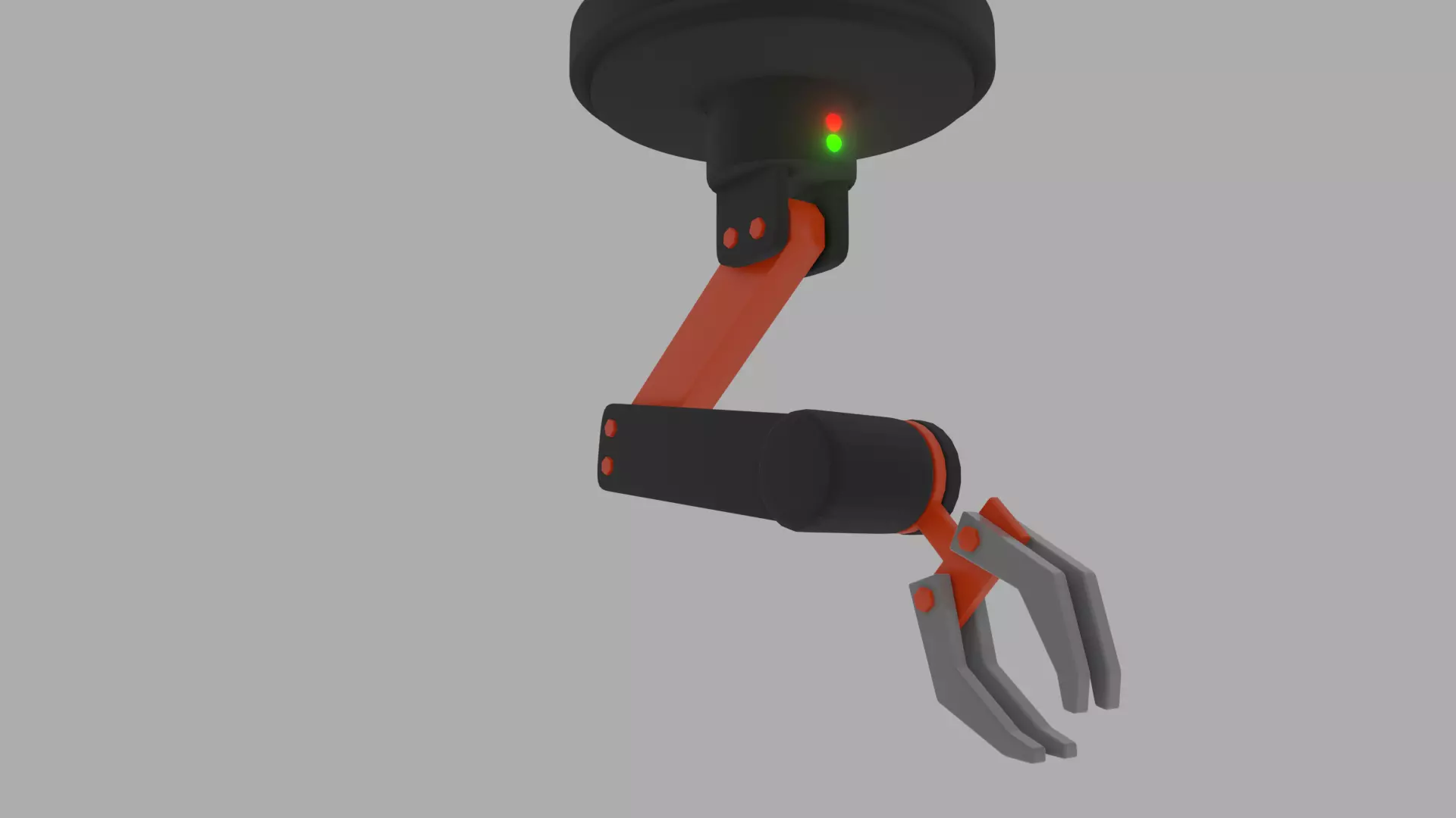 robot arm simple rigged Free 3D model_0