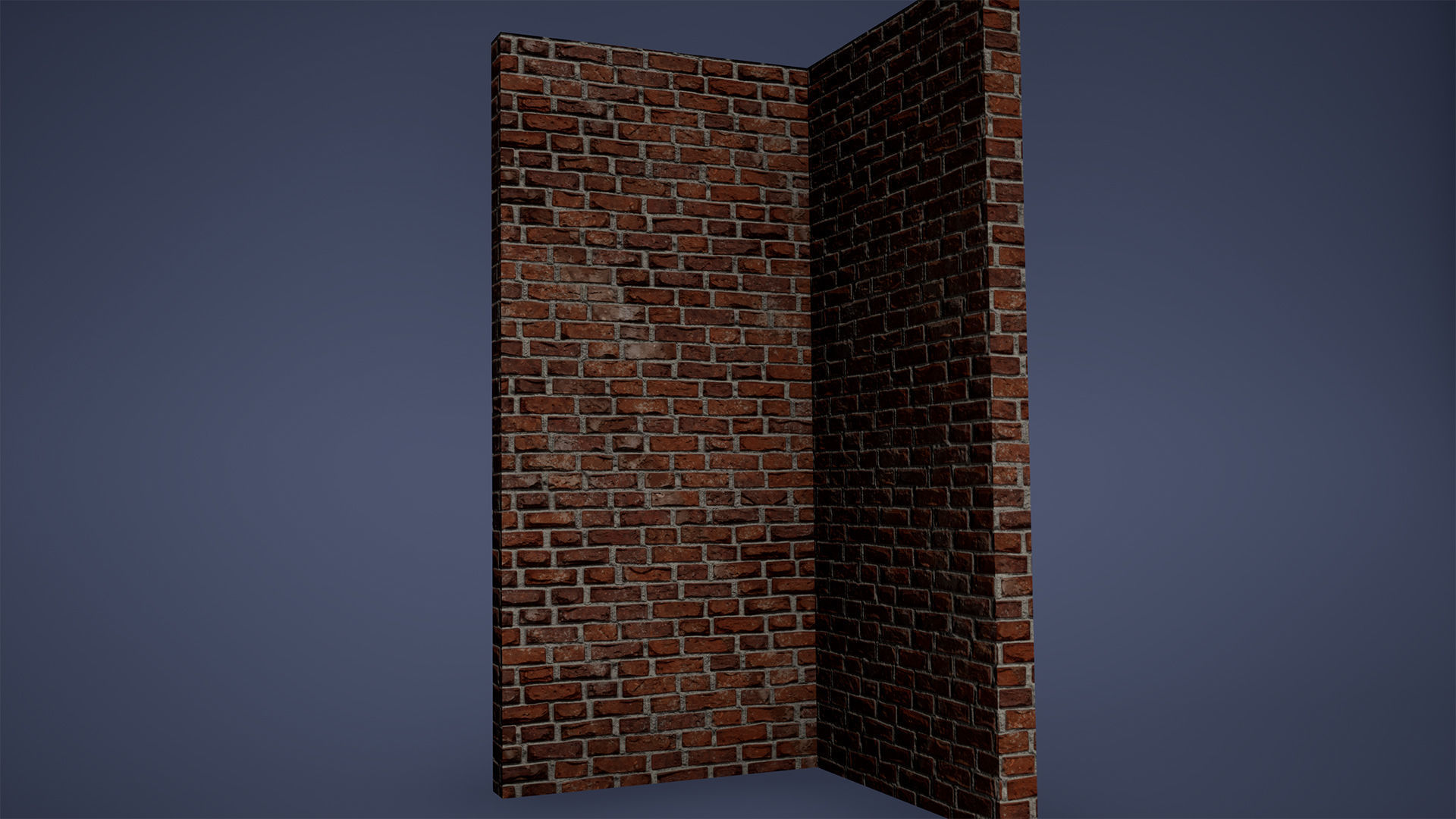 Wall Low Oly Game Ready Low-poly 3D model_5
