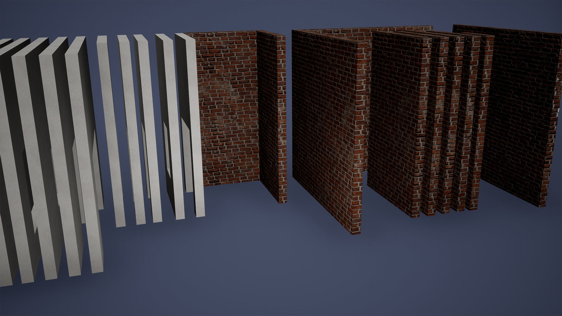 Wall Low Oly Game Ready Low-poly 3D model_3